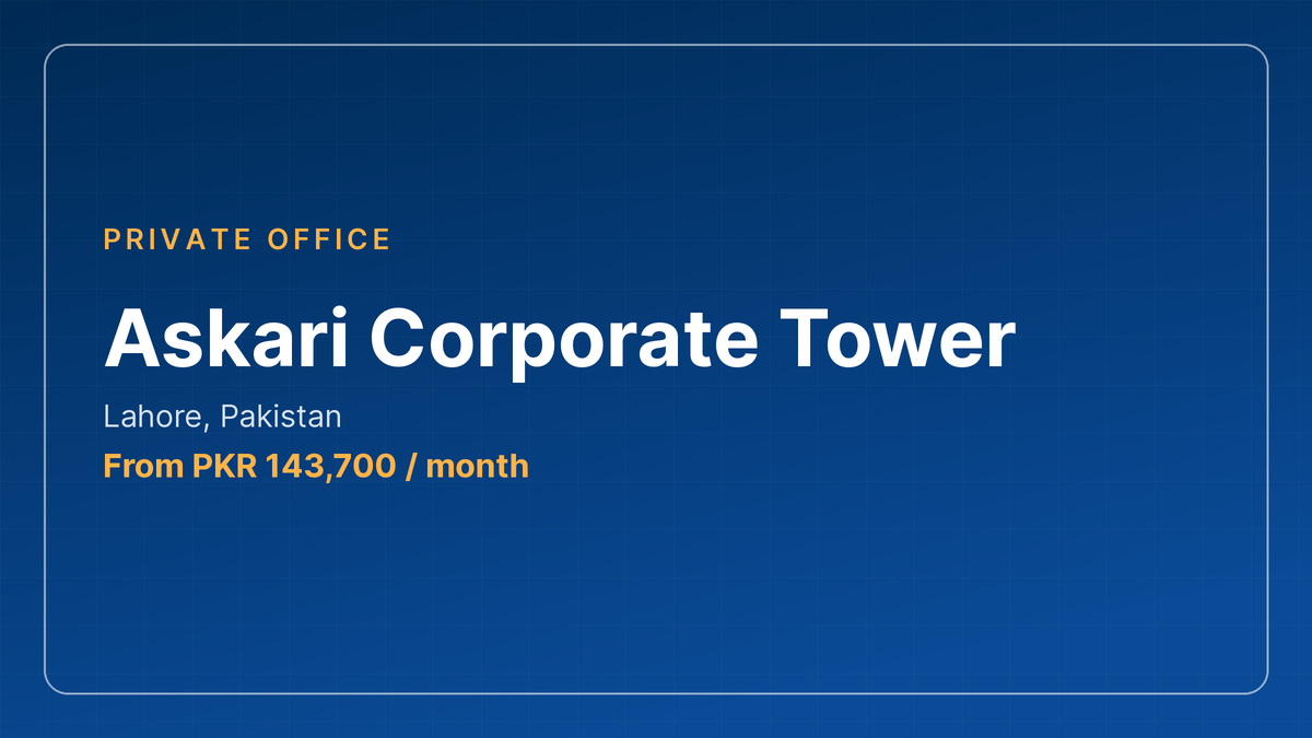 Askari Corporate Tower private offices, Lahore