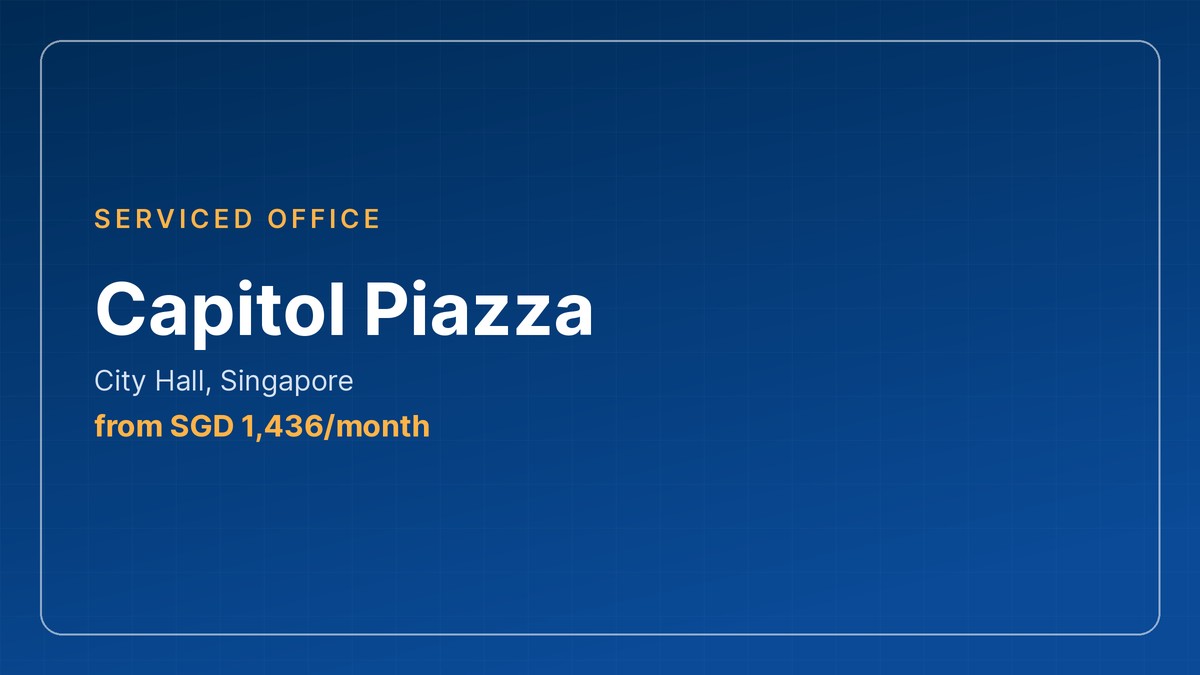 serviced office in Singapore - Capitol Piazza