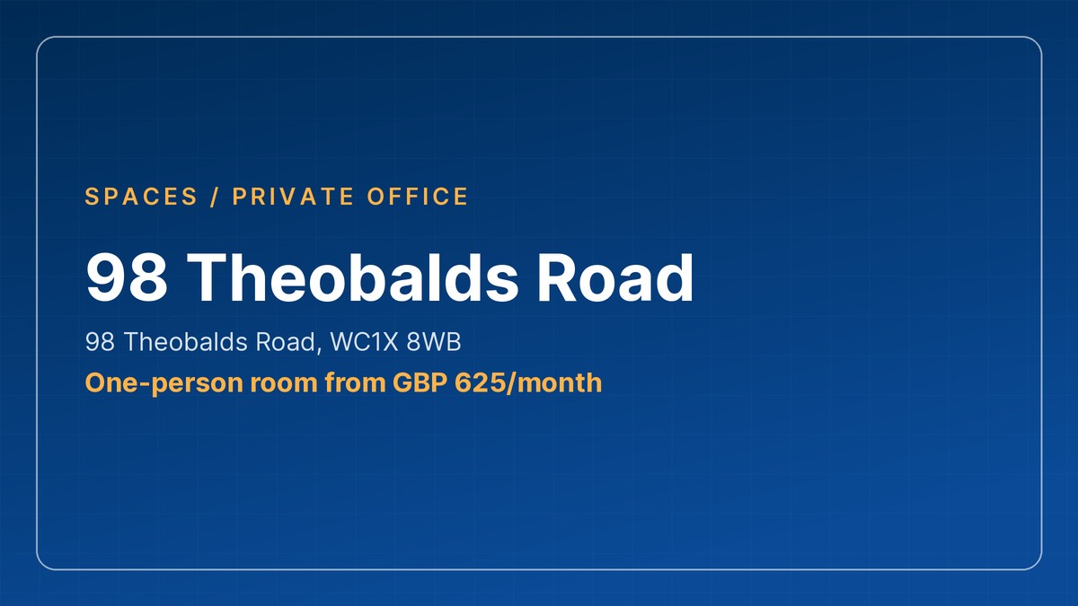 1-2 person office space Camden - 98 Theobalds Road