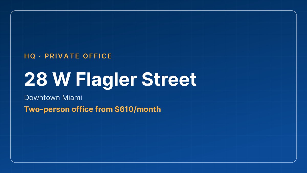 28 W Flagler Street by HQ, Downtown Miami - a Wezoo listing card