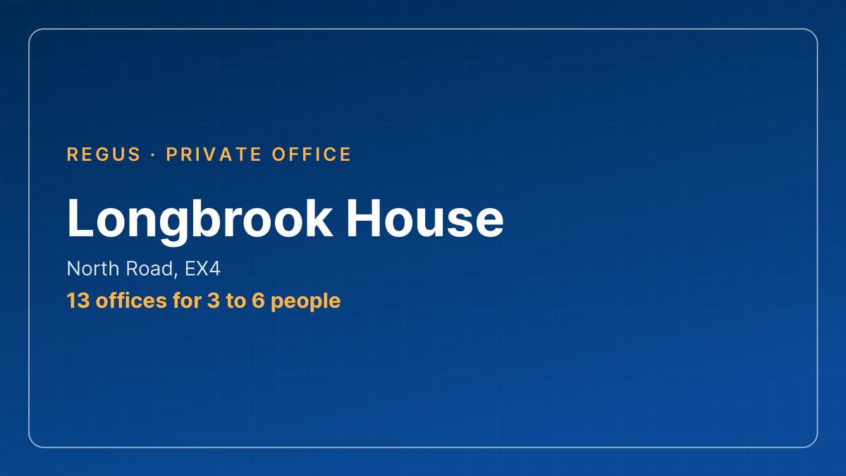 3-6 person office space Exeter - Longbrook House