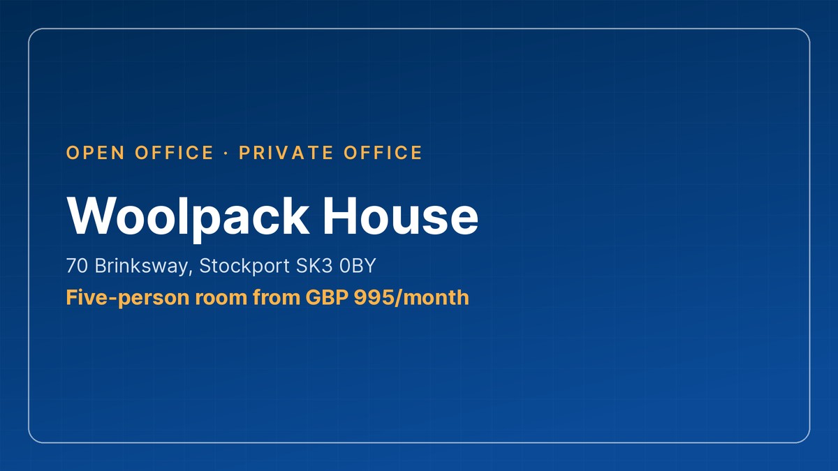 3-6 person office space stockport - Woolpack House