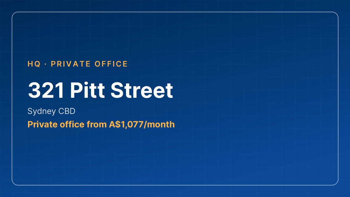 serviced office surry hills — 321 Pitt Street