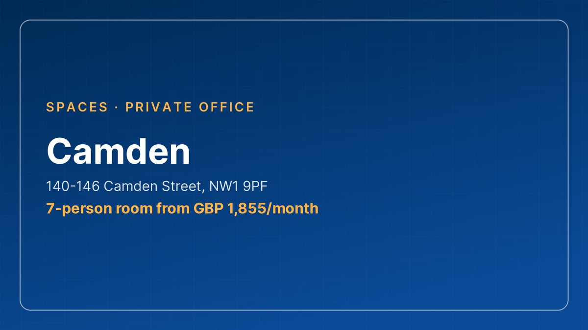 7-10 person office space Camden - Spaces Camden, 140-146 Camden Street