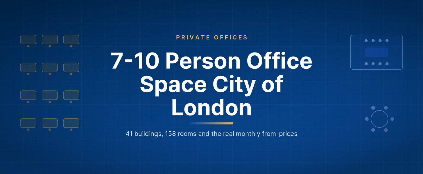7-10 person office space city of london - Wezoo