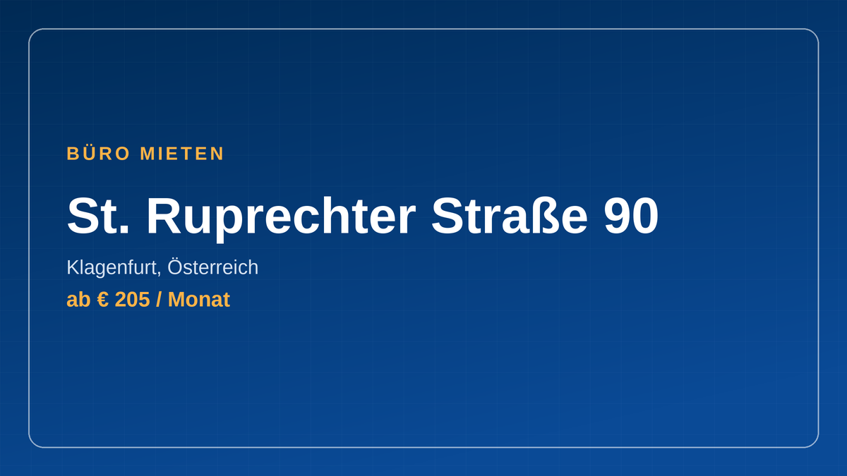 Büro mieten bei St. Ruprechter Straße 90 in Klagenfurt, Österreich