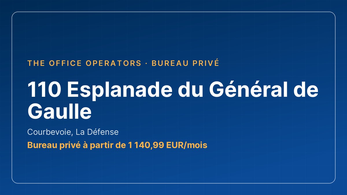 bureau à louer hauts-de-seine - 110 Esplanade du Général de Gaulle
