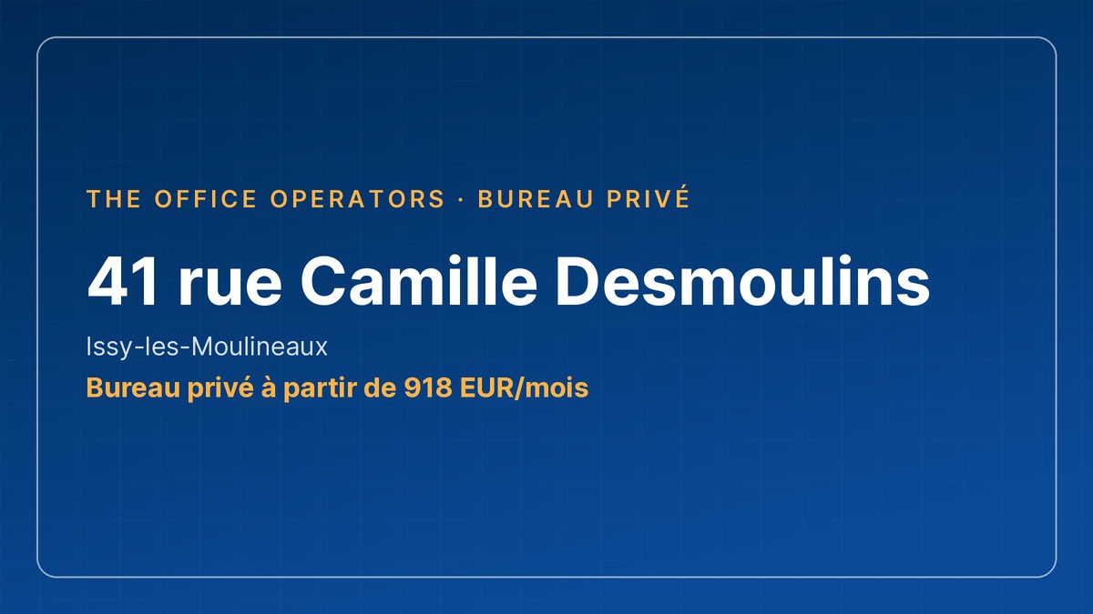 bureau à louer hauts-de-seine - 41 rue Camille Desmoulins