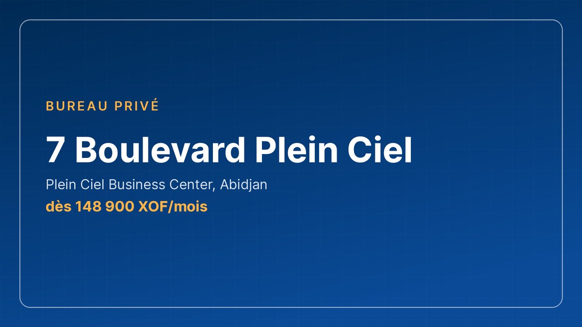 bureau privé - 7 Boulevard Plein Ciel, Abidjan
