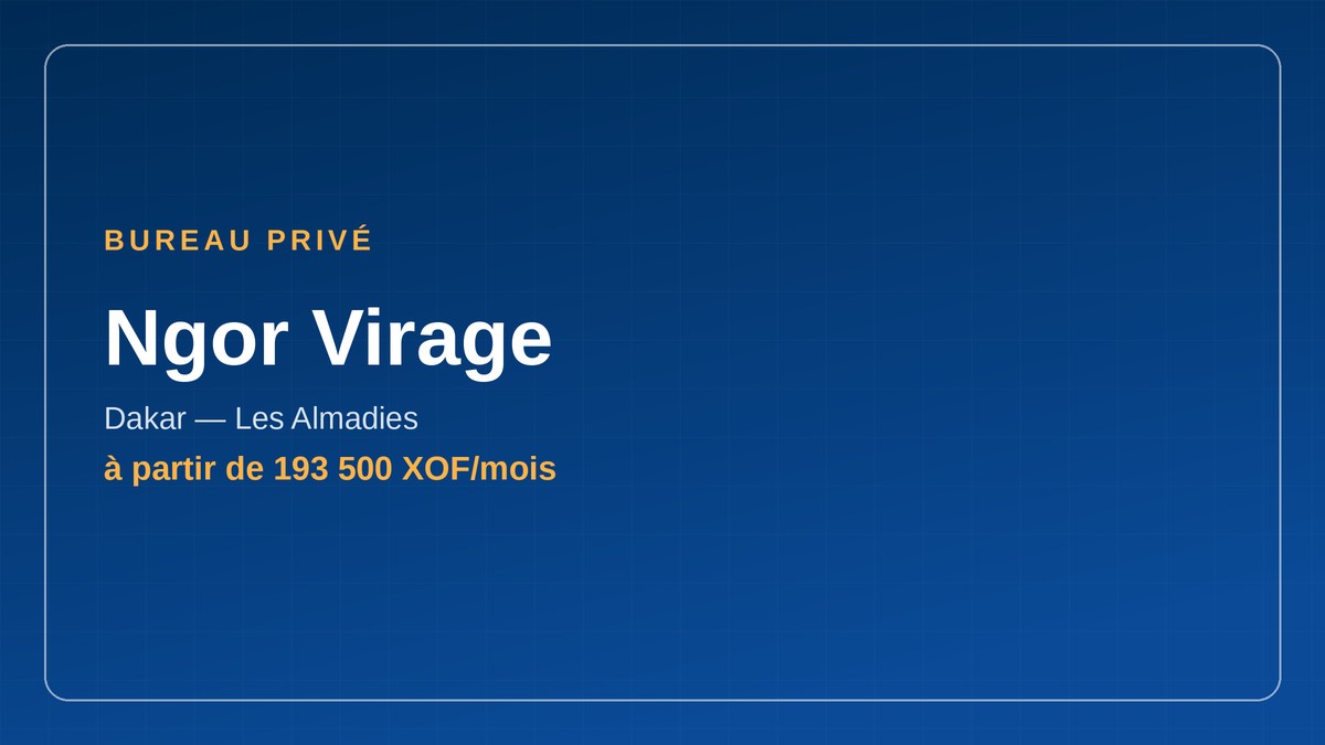 Bureau privé à Ngor Virage à Dakar