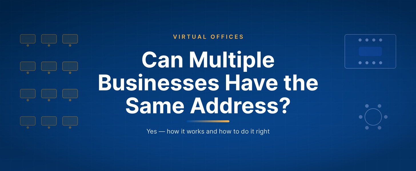 can multiple businesses have the same address — Wezoo virtual office guide