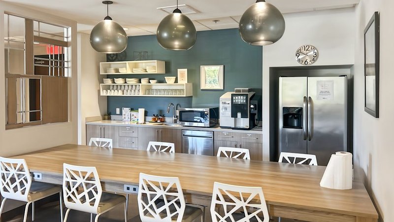 hot desk work area at a coworking space in Solana Beach