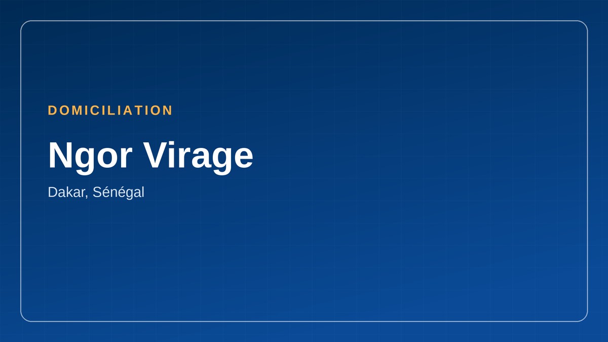 domiciliation - Ngor Virage