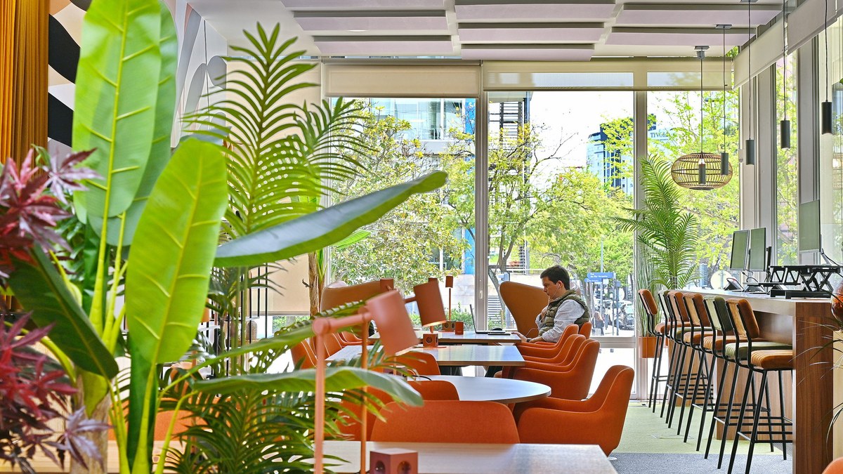 Escritório virtual Parque das Nações: lounge do edifício Parque das Nações, da AVILA SPACES, na Av. Dom João II