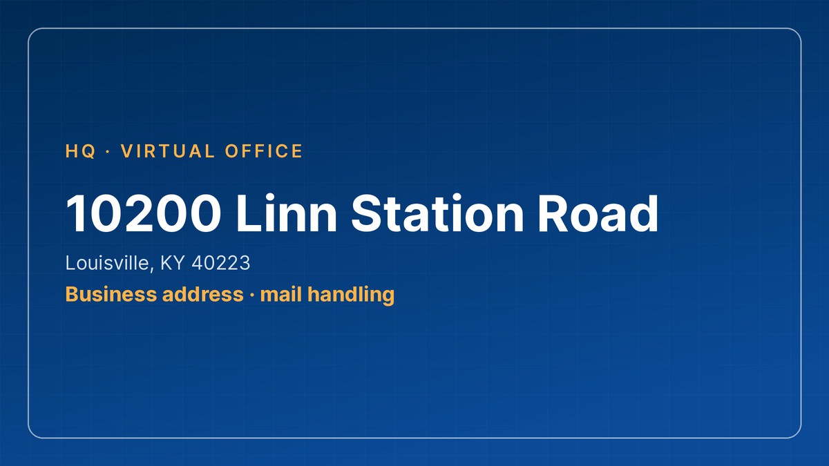 10200 Linn Station Road virtual office address in Louisville, Kentucky