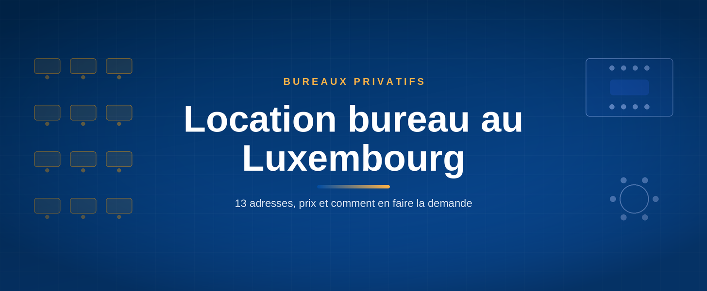Location bureau au Luxembourg : bureaux privatifs dans 13 immeubles
