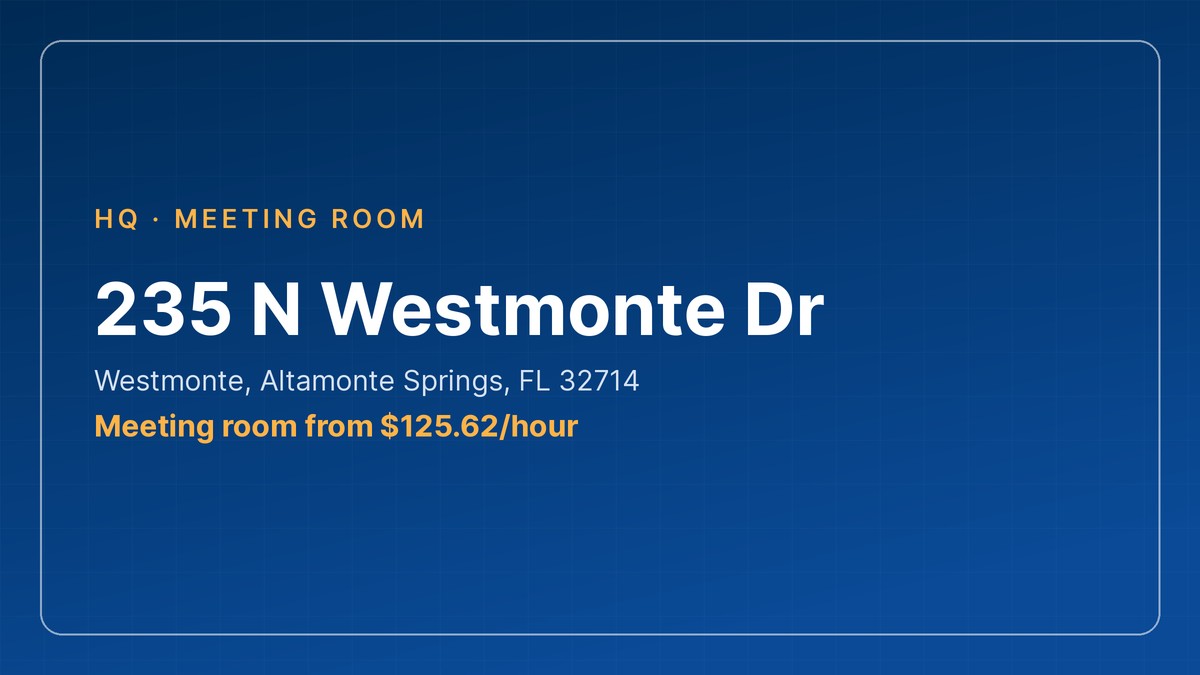 meeting room altamonte springs at 235 N Westmonte Dr