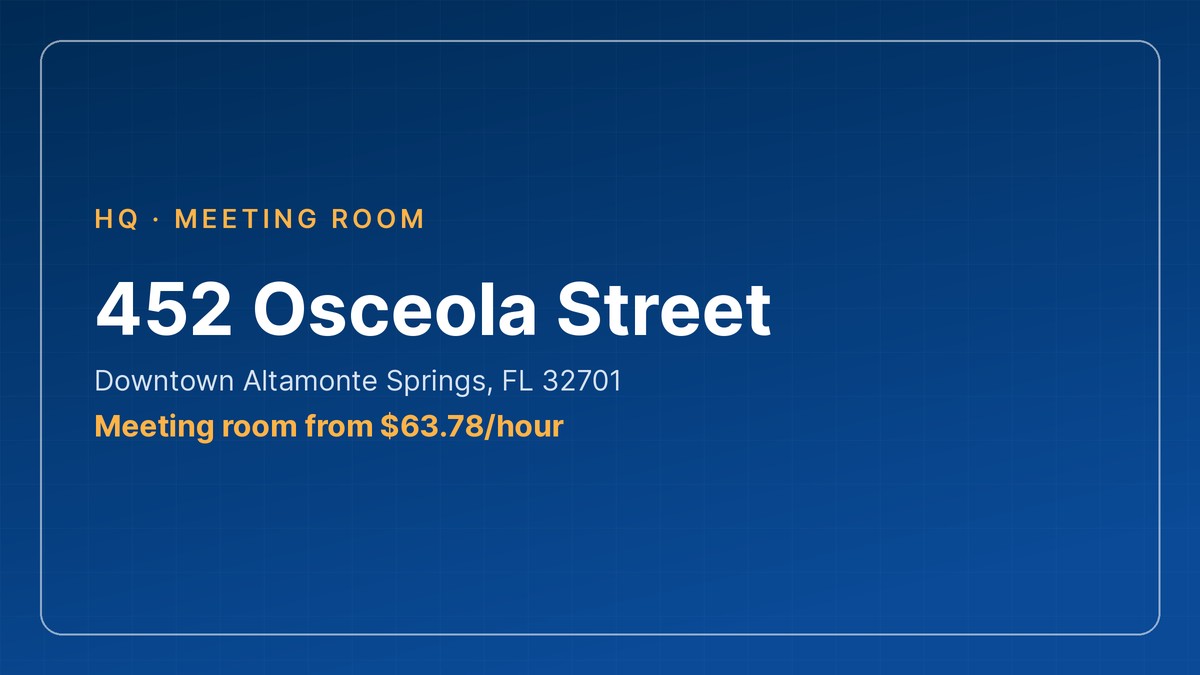 meeting room altamonte springs at 452 Osceola Street