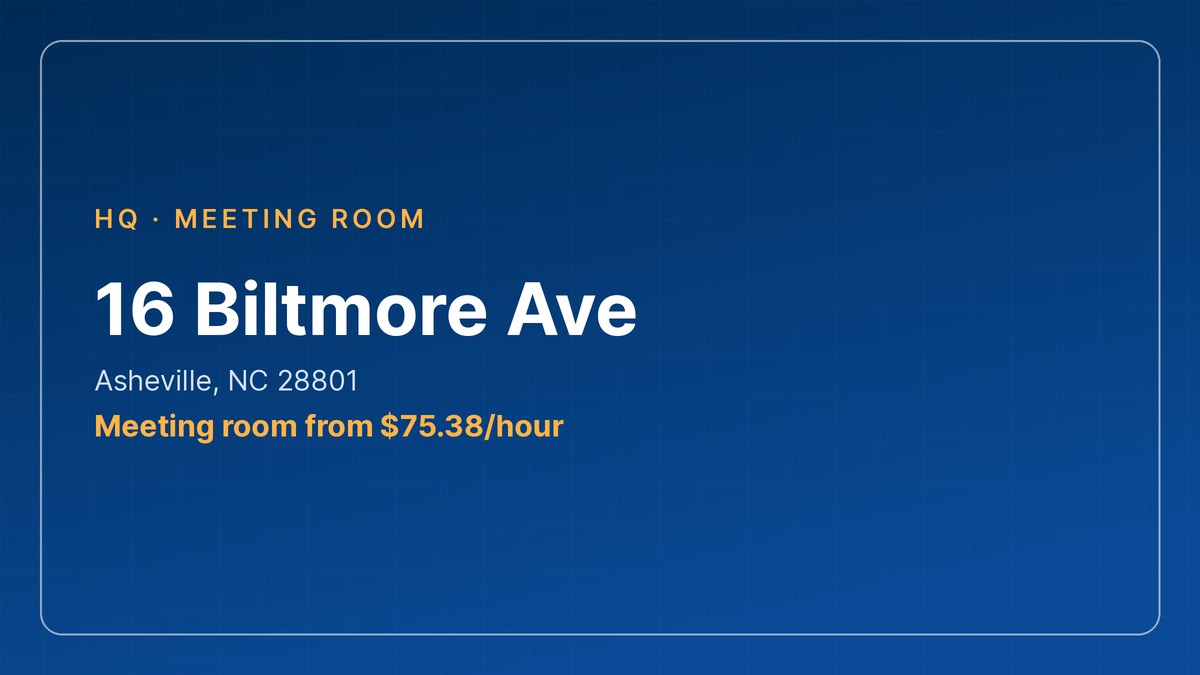 meeting room asheville - 16 Biltmore Ave meeting room by HQ