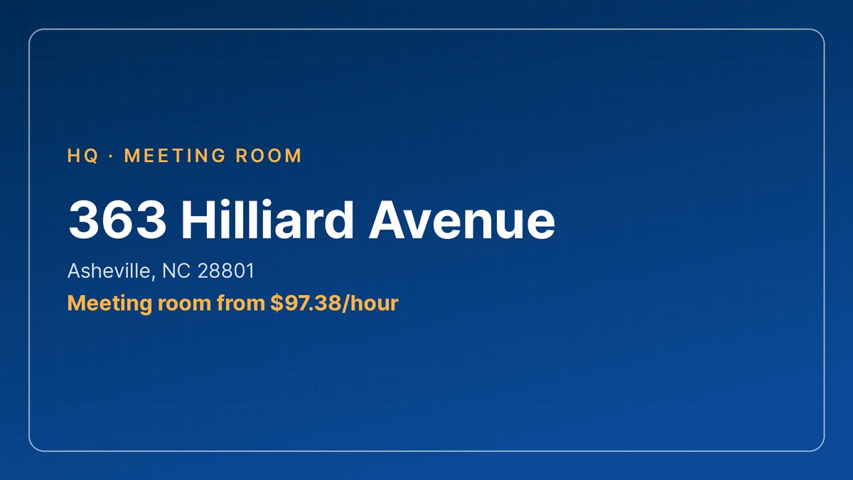 meeting room asheville - 363 Hilliard Avenue meeting room by HQ