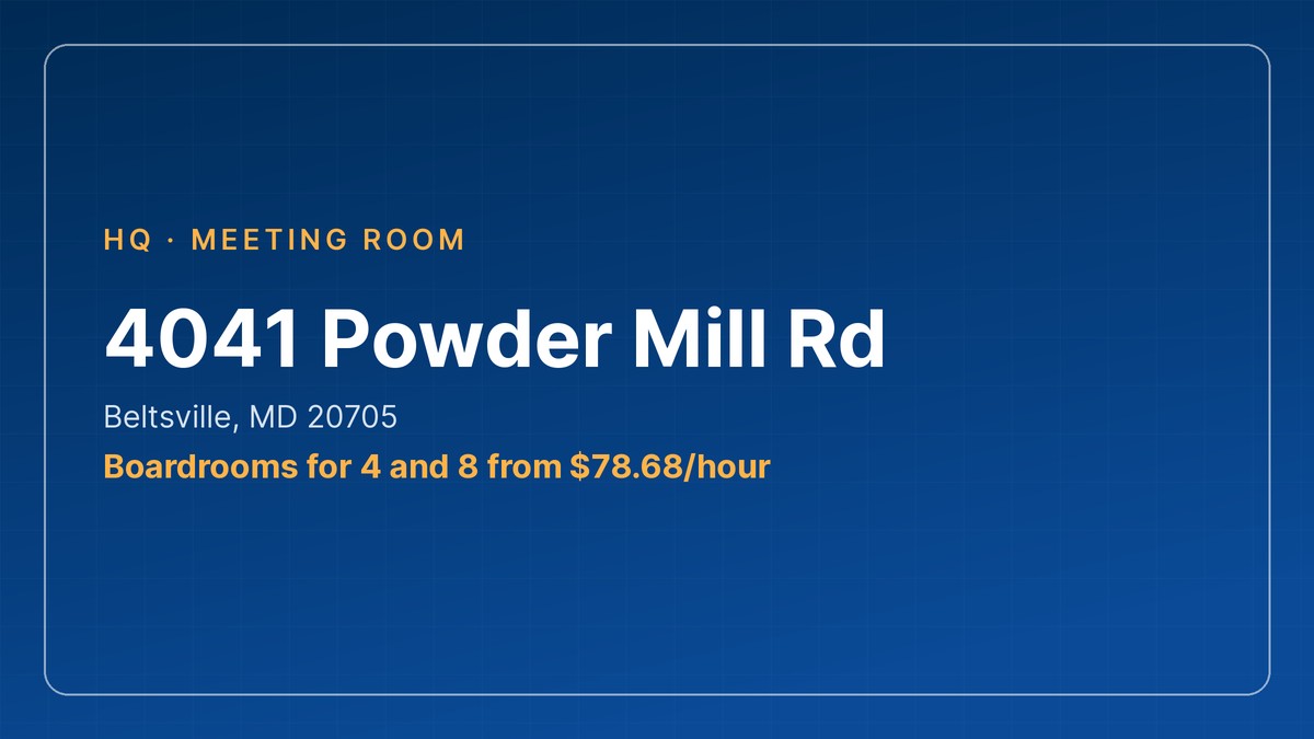 meeting room beltsville - 4041 Powder Mill Rd in Beltsville