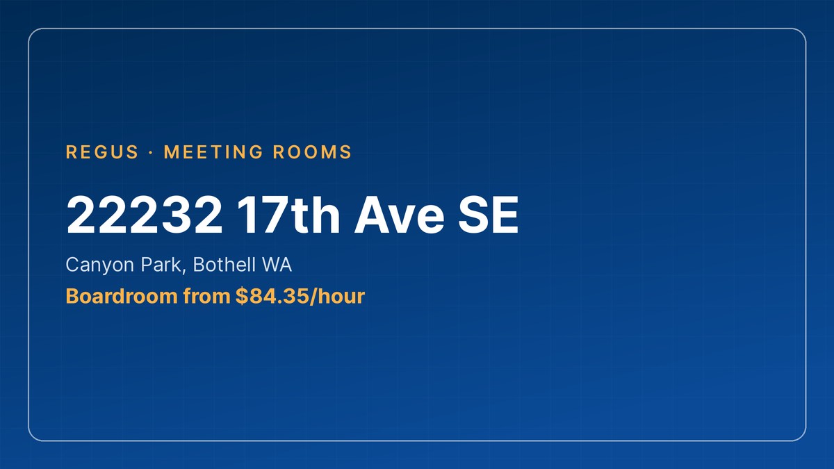 meeting room bothell - 22232 17th Ave SE boardroom by Regus in Canyon Park