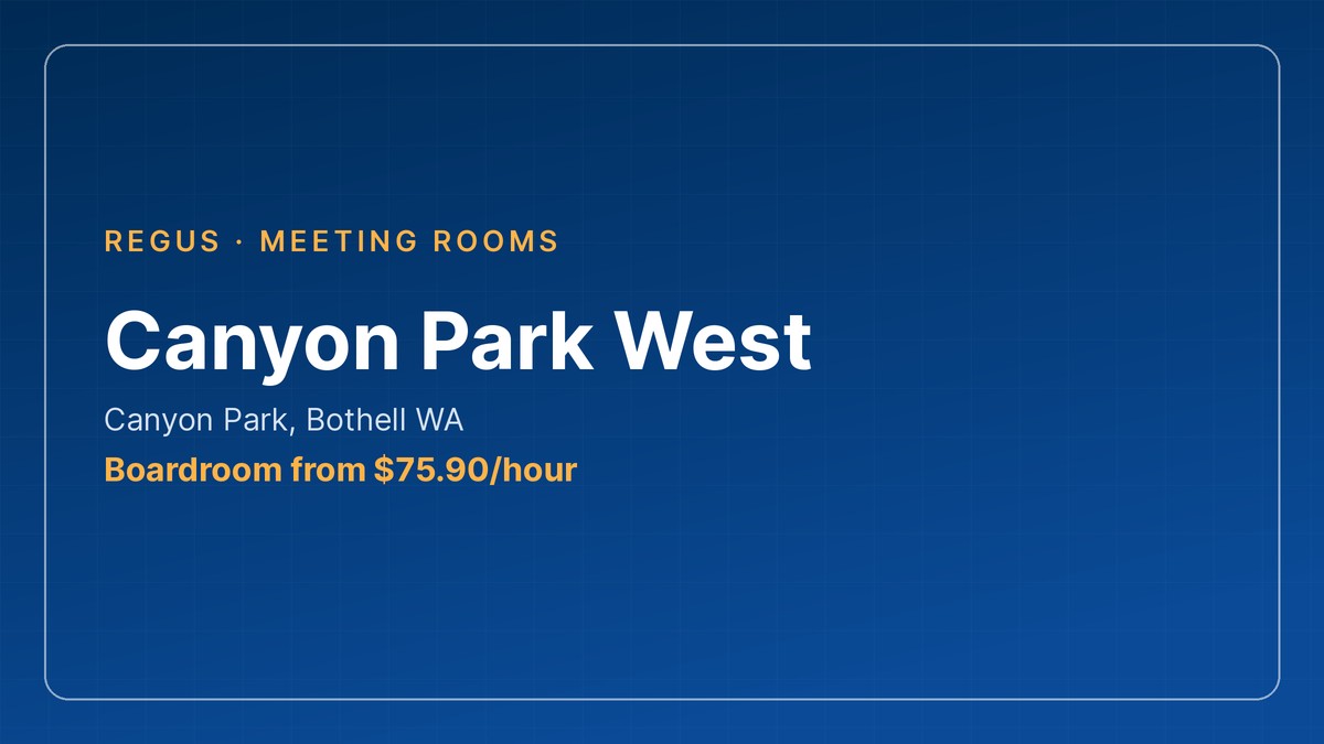 meeting room bothell - Canyon Park West boardroom by Regus in Bothell, Washington