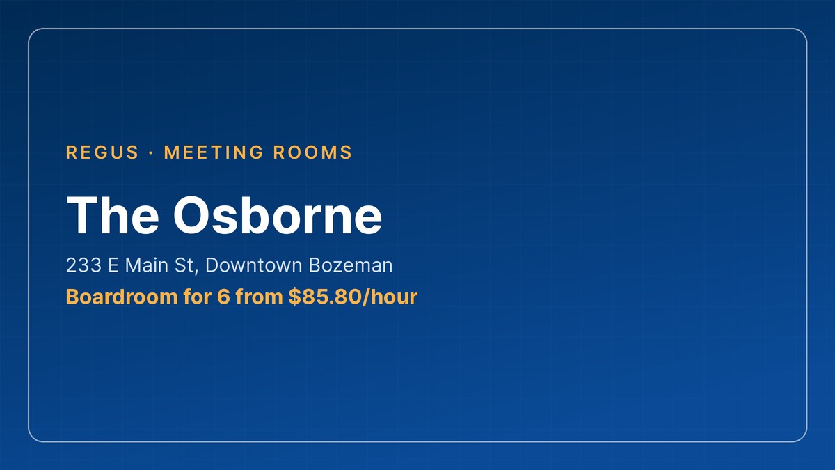 meeting room bozeman at The Osborne, 233 E Main St