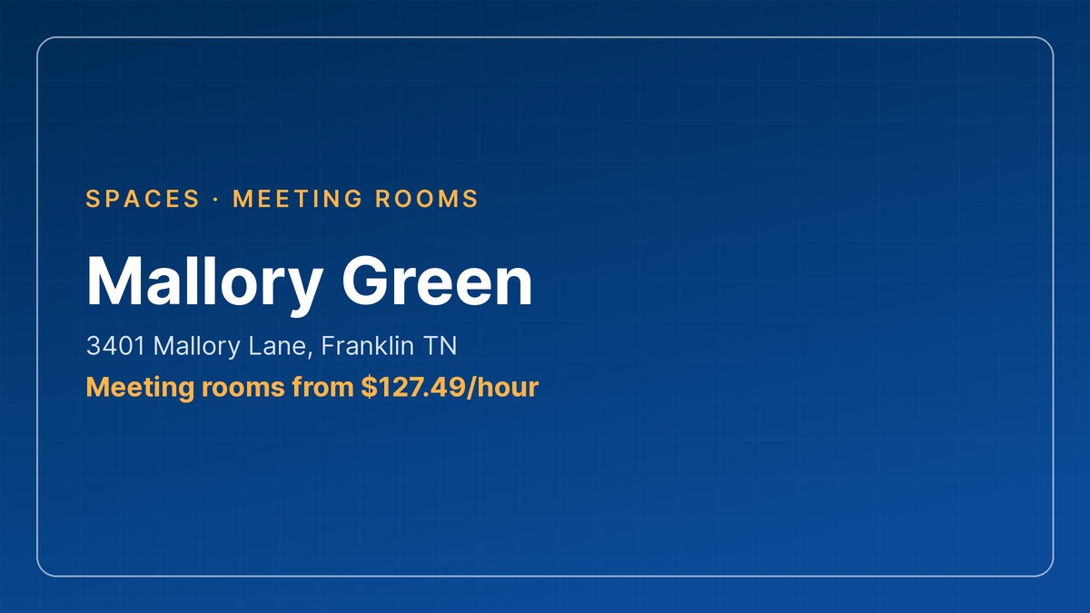 meeting room franklin tn - Mallory Green by Spaces