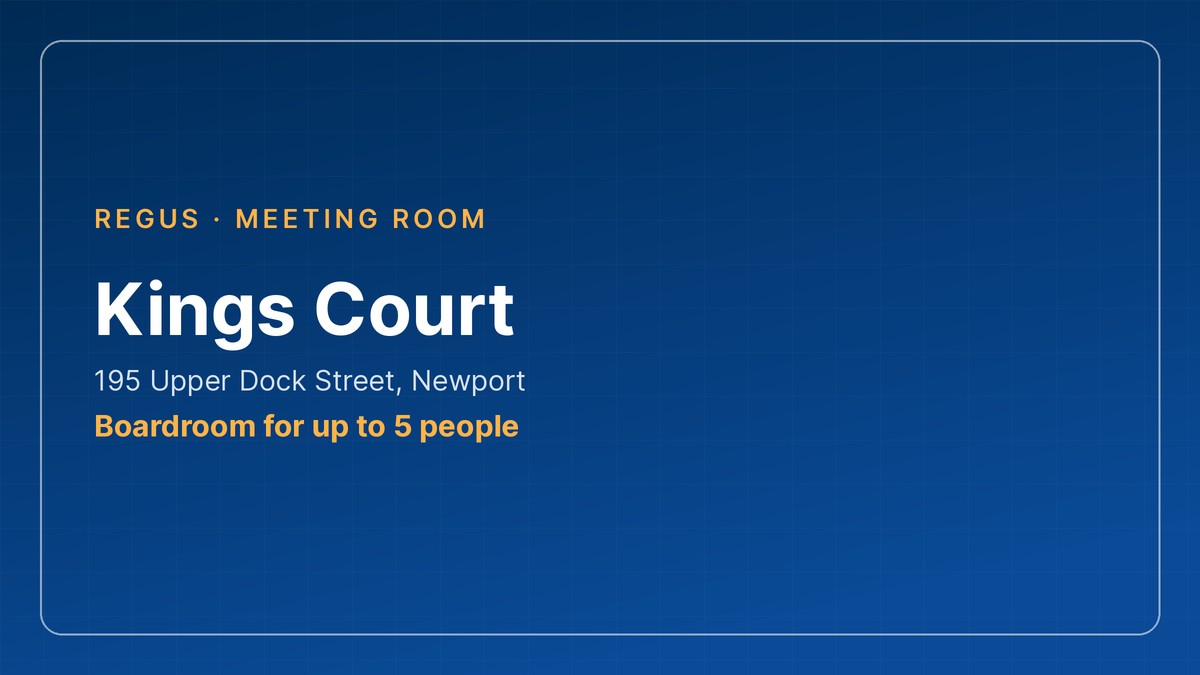 meeting room hire newport: Kings Court boardroom by Regus on Upper Dock Street