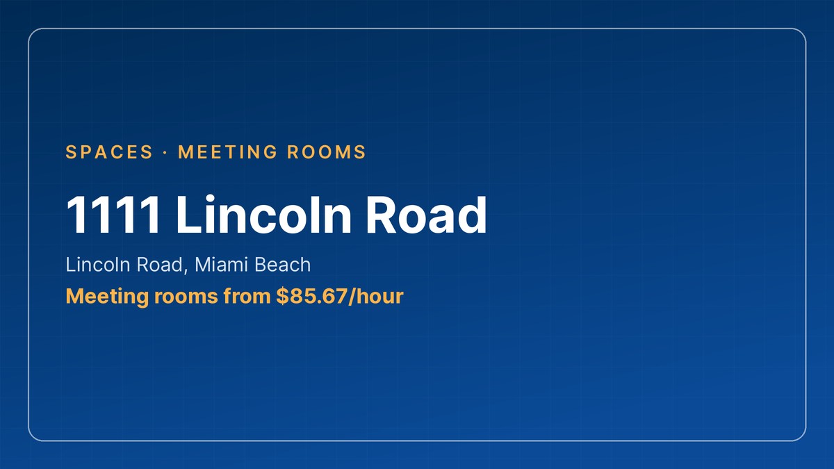 meeting room miami beach - 1111 Lincoln Road