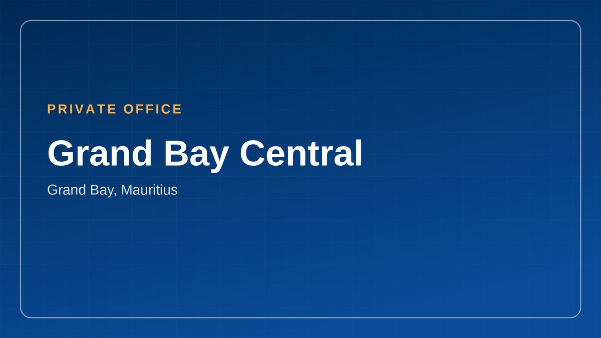 office for rent in Mauritius - Grand Bay Central private office, Grand Bay