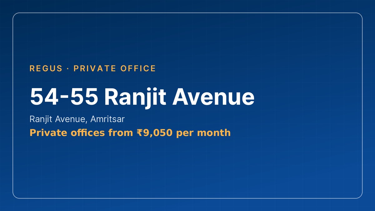 office space in amritsar - 54-55 Ranjit Avenue by Regus