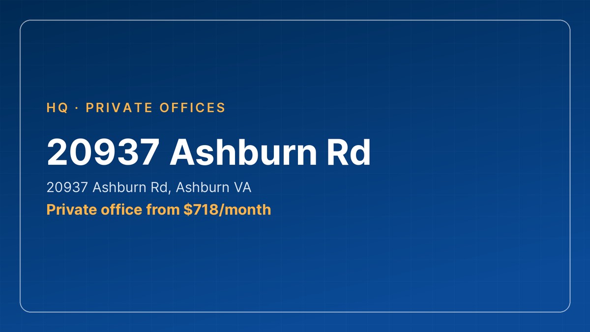 office space Ashburn - 20937 Ashburn Rd private office in Ashburn