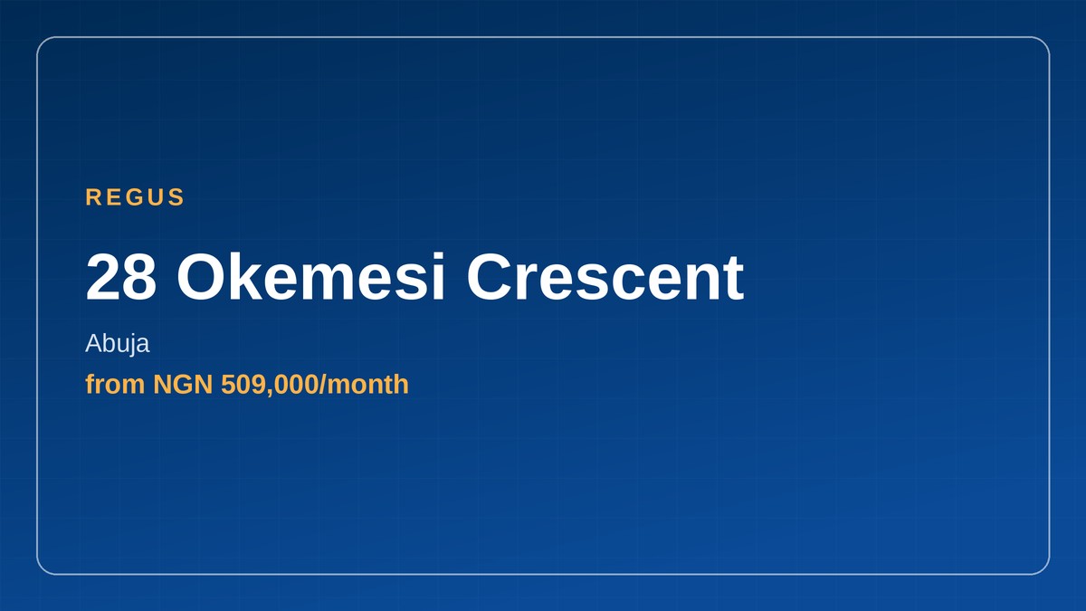 office space for rent in Nigeria - 28 Okemesi Crescent