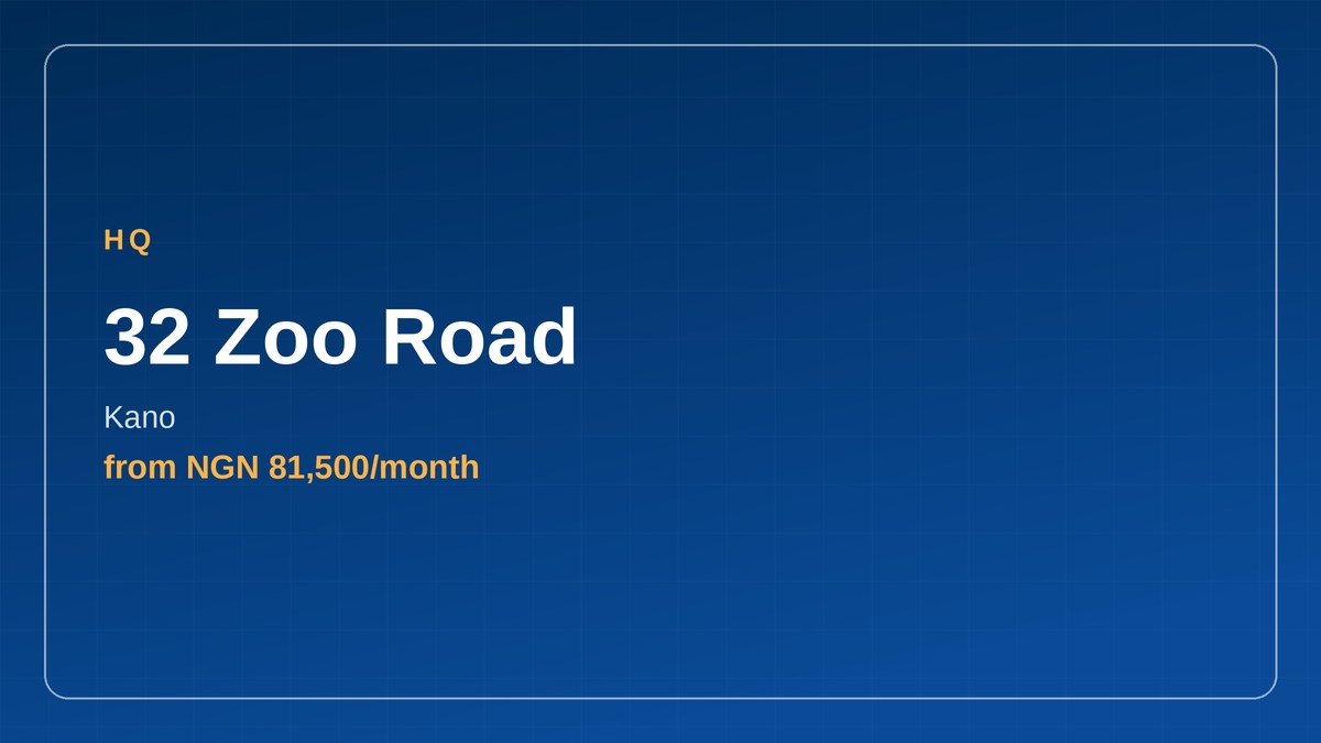 office space for rent in Nigeria - 32 Zoo Road
