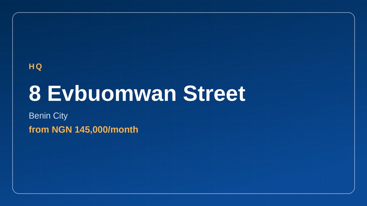 office space for rent in Nigeria - 8 Evbuomwan Street