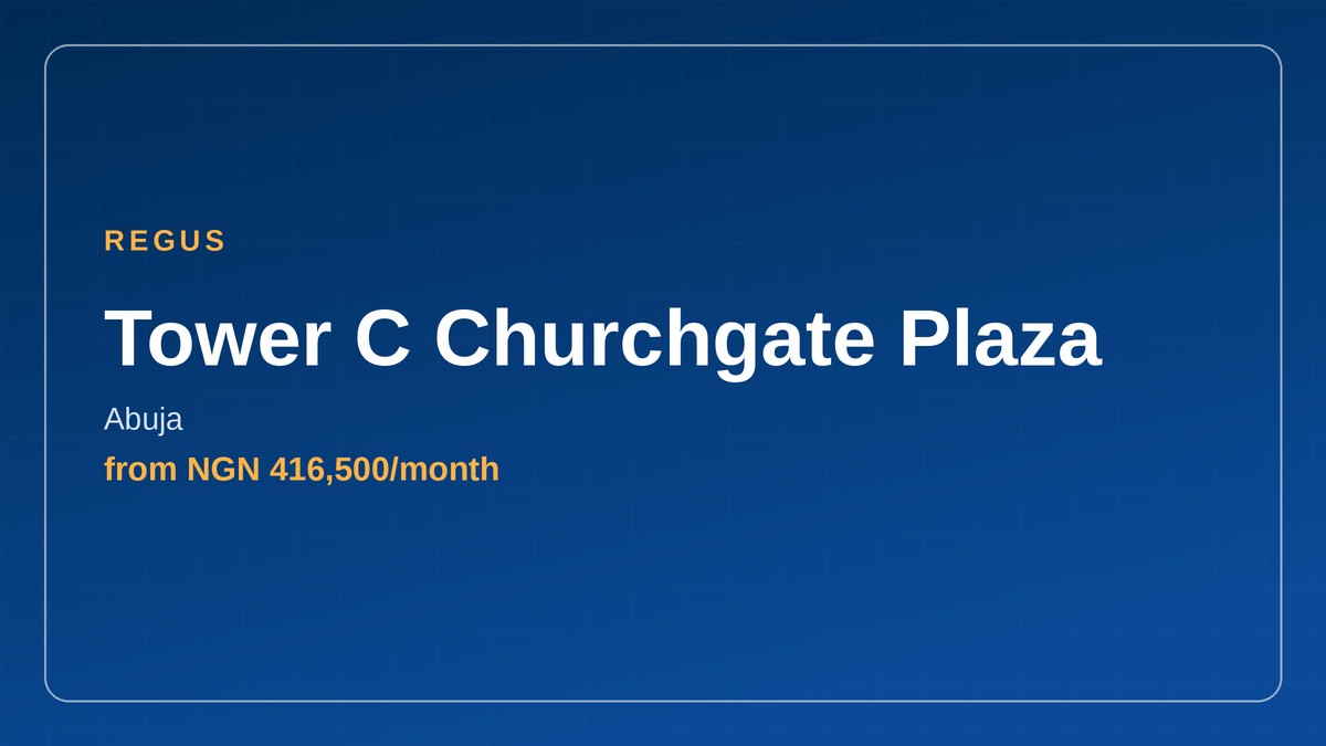 office space for rent in Nigeria - Tower C Churchgate Plaza
