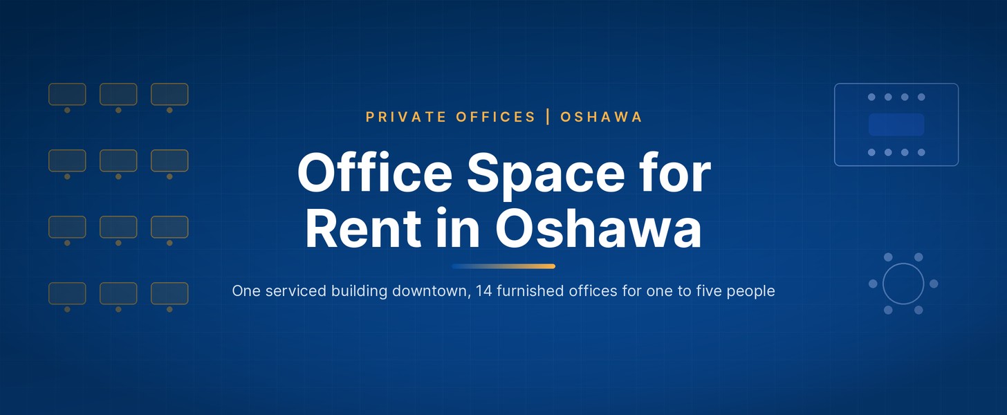 Office space for rent in Oshawa: private offices at 111 Simcoe Street N