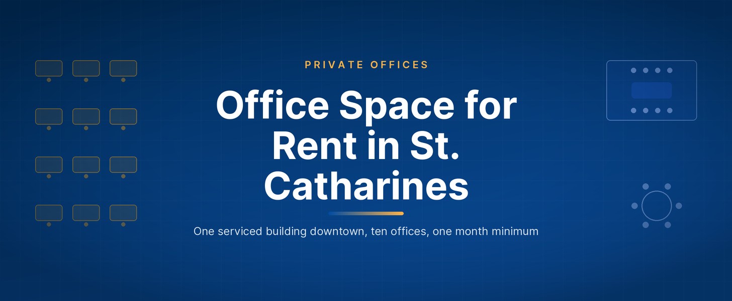 Office space for rent in St. Catharines: private offices at 39 Queen St