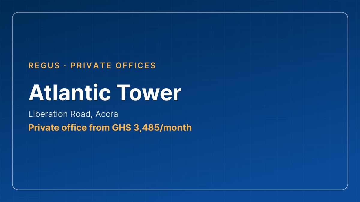 office space in Ghana - Atlantic Tower by Regus, Liberation Road, Accra