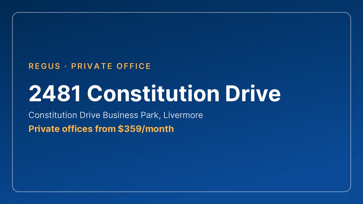 office space livermore - 2481 Constitution Drive, Livermore