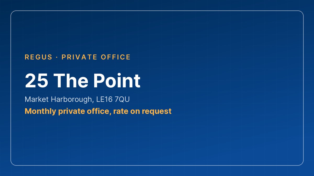 office space Market Harborough - 25 The Point private office