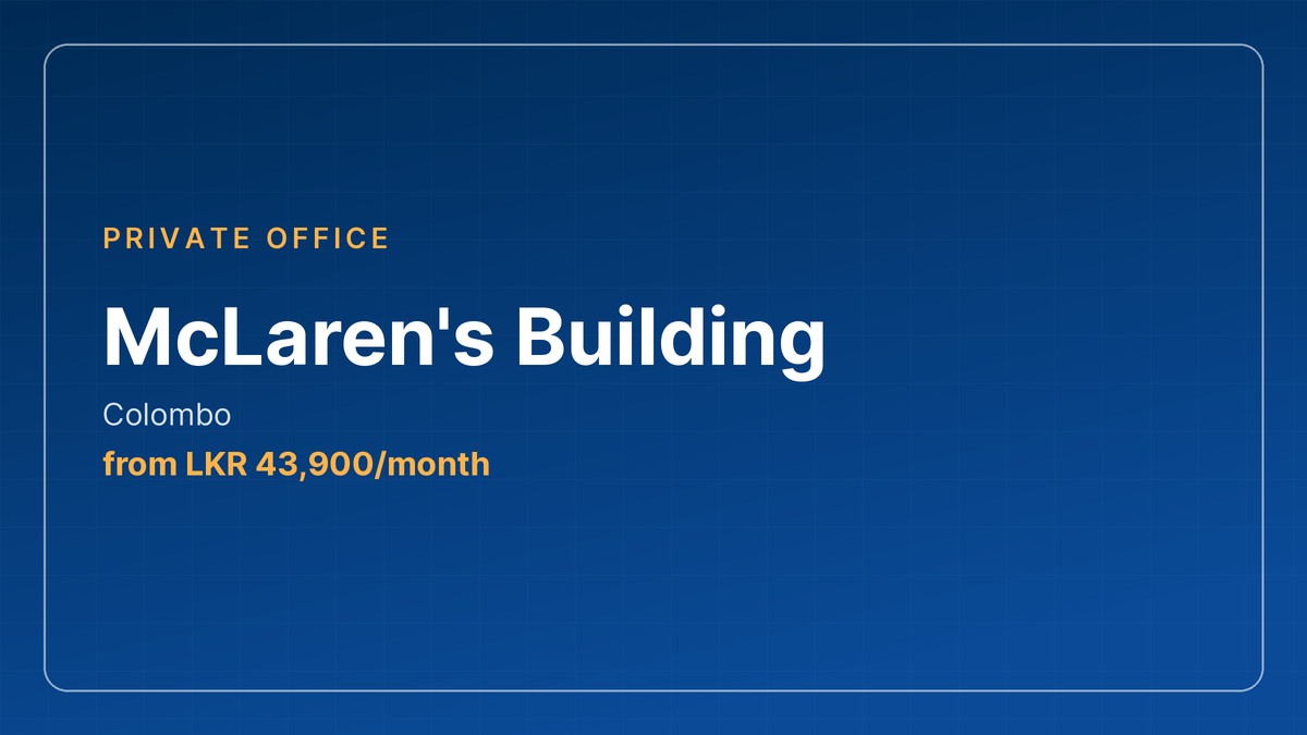 Private office at McLaren's Building, Colombo