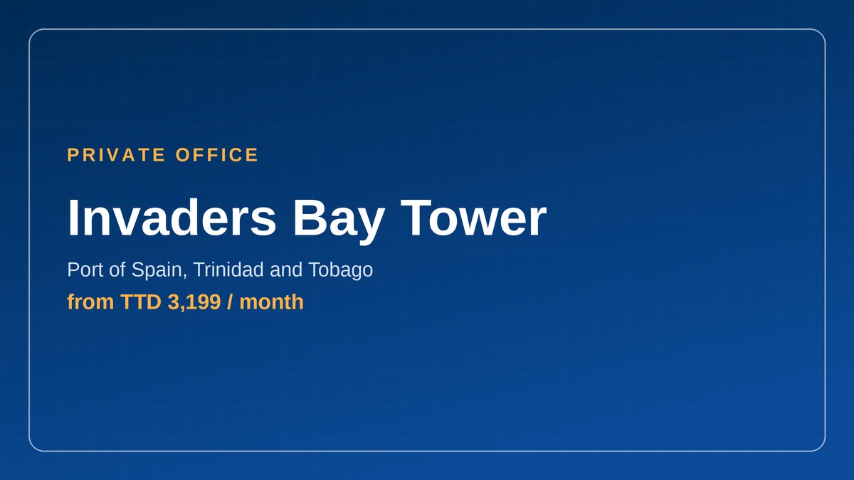Office space at Invaders Bay Tower in Port of Spain, Trinidad and Tobago