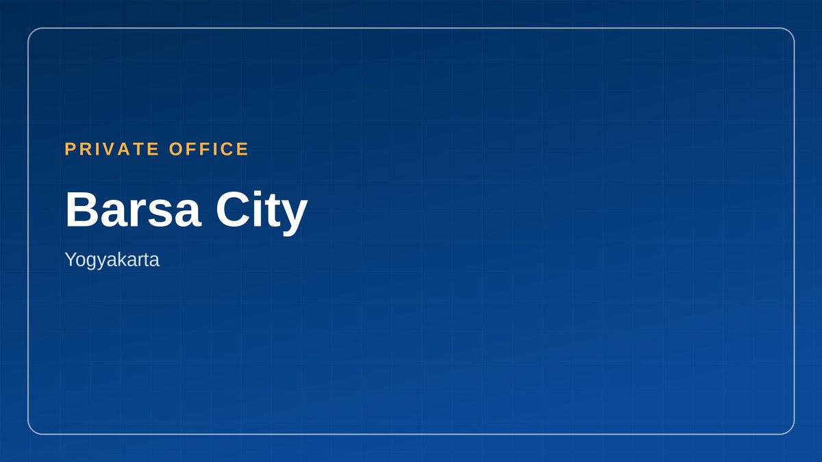 Private office di Barsa City, Yogyakarta