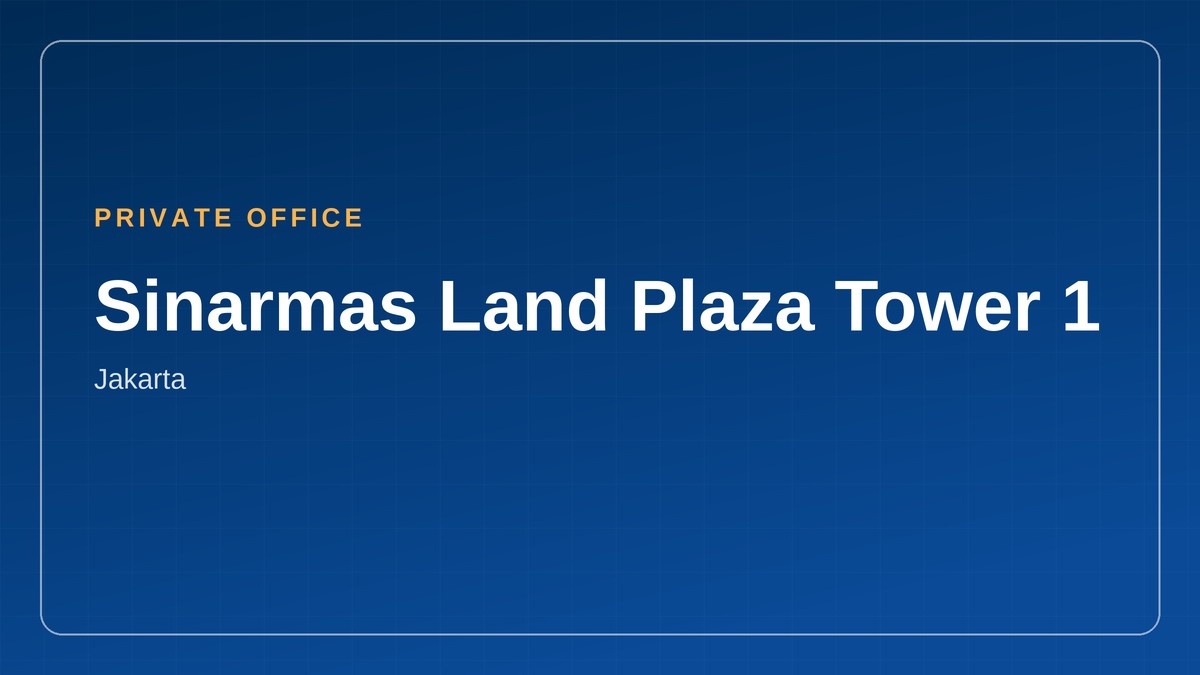 Private office di Sinarmas Land Plaza Tower 1, Jakarta