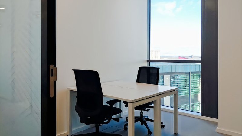 Private office Ireland: a two-desk private office with a glass wall at City East Plaza, Limerick