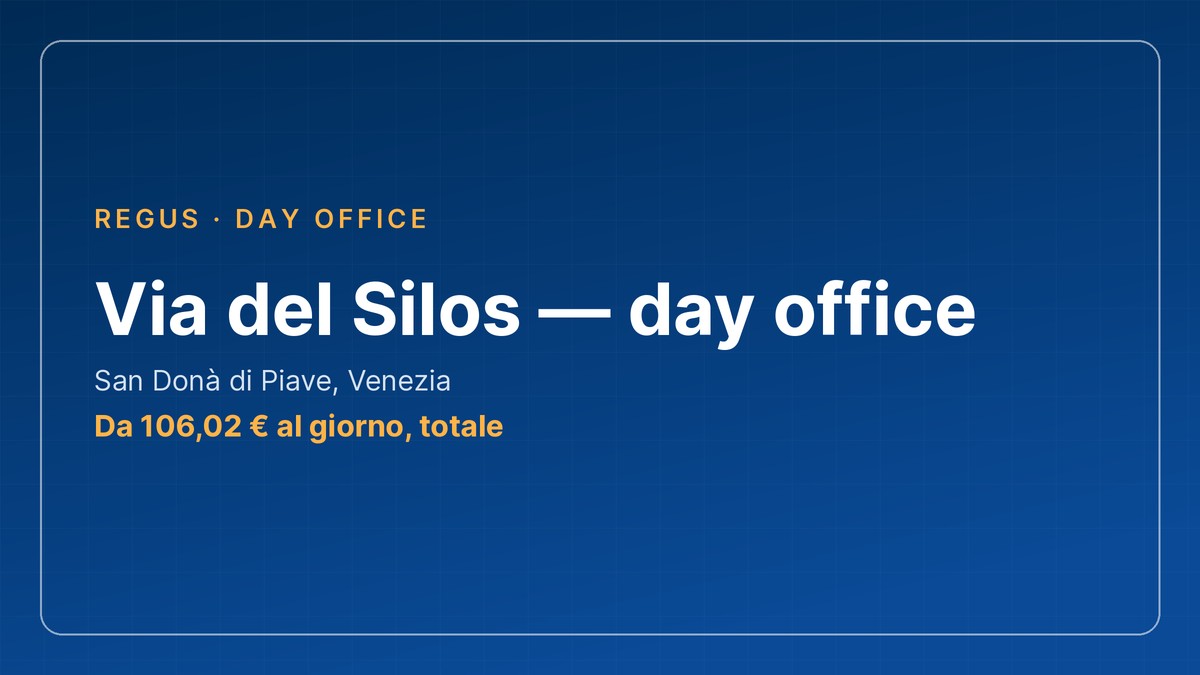 Day office a San Donà di Piave come alternativa a una sala riunioni Venezia