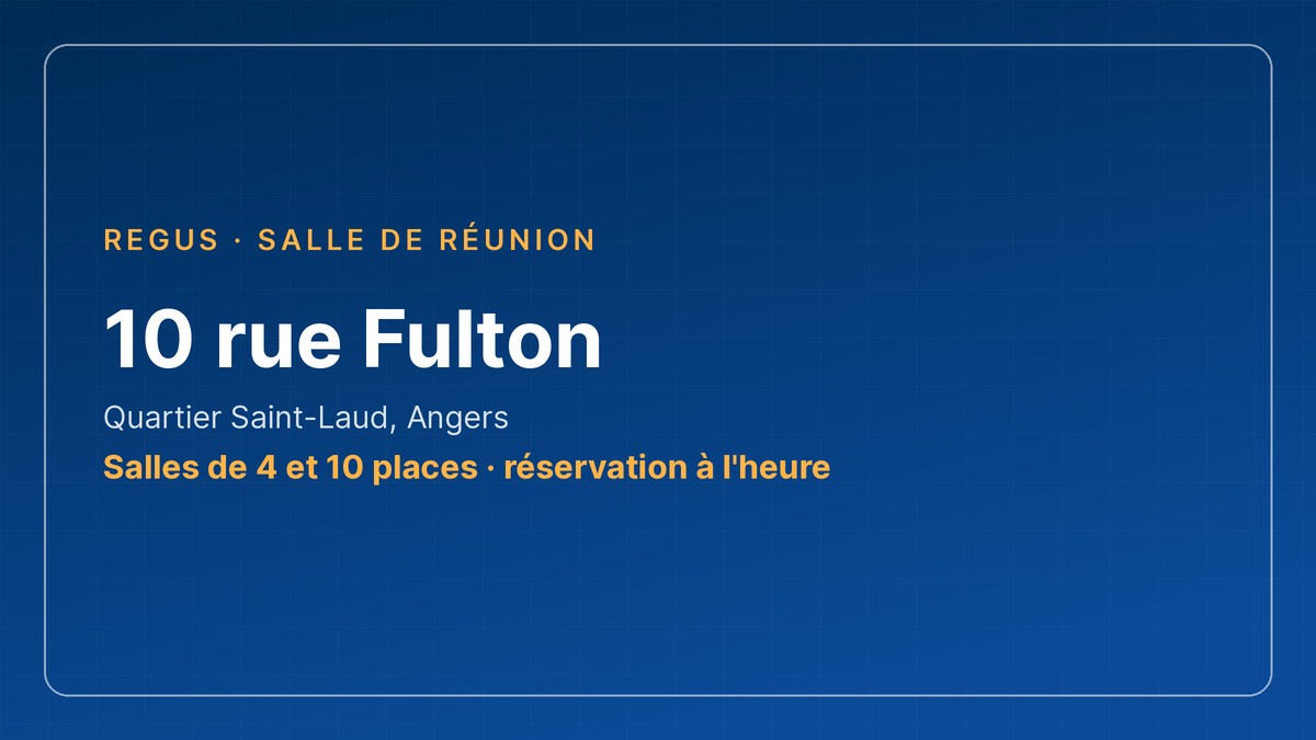 salle de réunion Angers - 10 rue Fulton, Regus